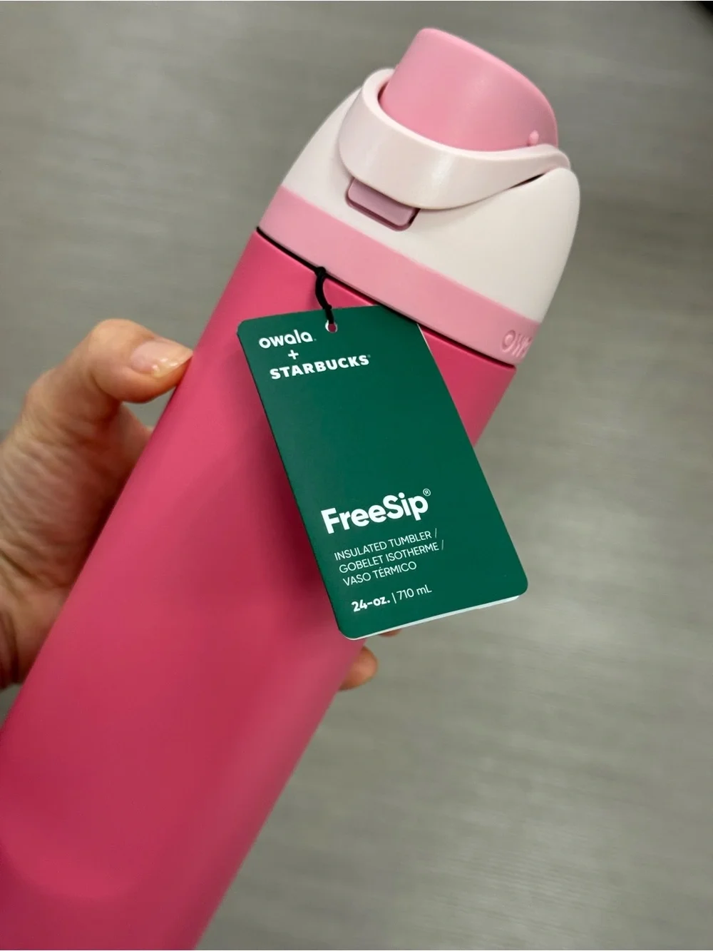 Starbucks Pink Owala Insulated Travel Bottle 24oz